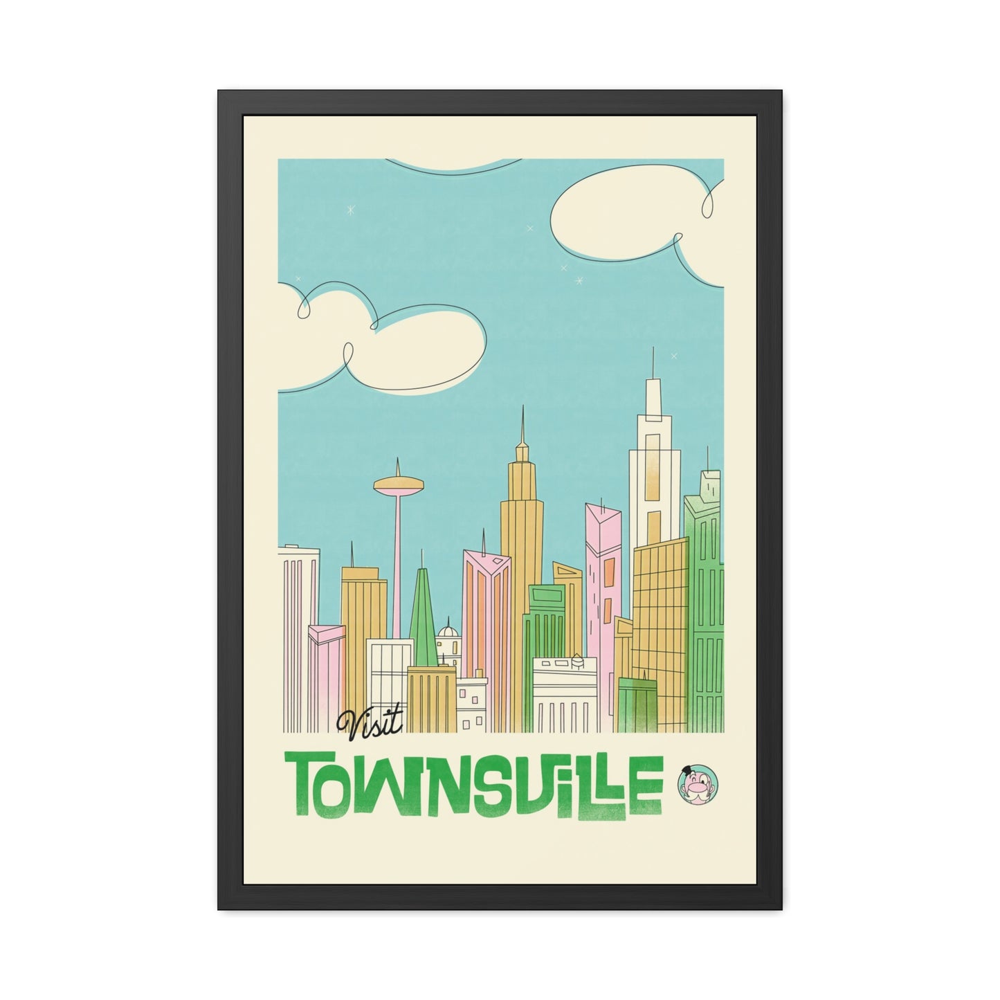 Visit Townsville Travel Poster (Framed)