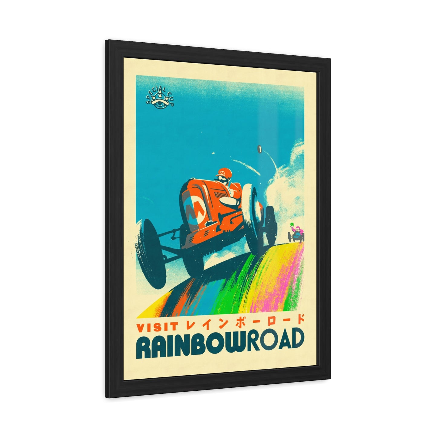 Visit Rainbow Road Travel Poster (Framed)