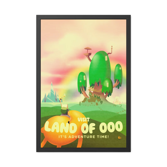 Visit The Land of Ooo Travel Poster (Framed)