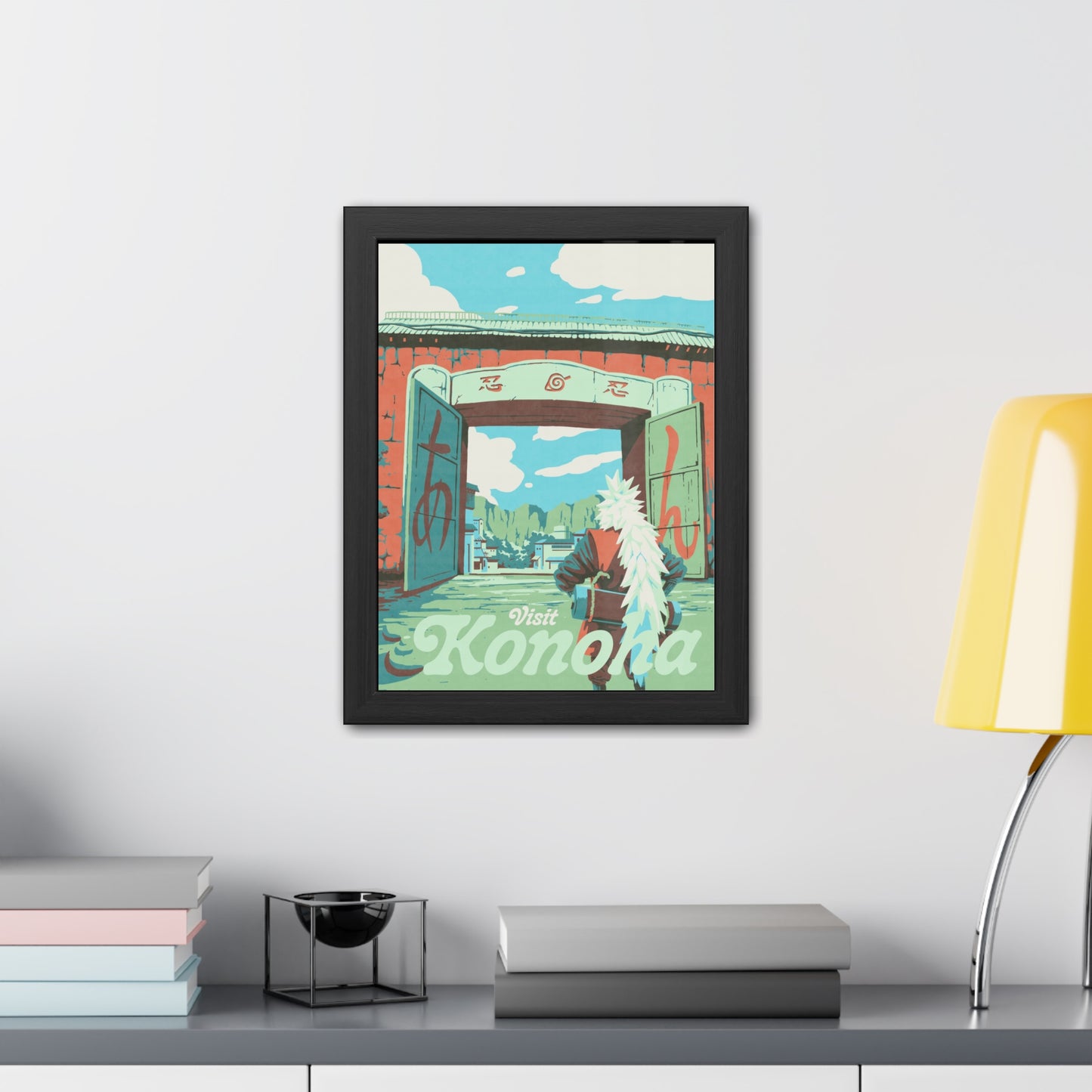 Visit Konoha Travel Poster (Framed)