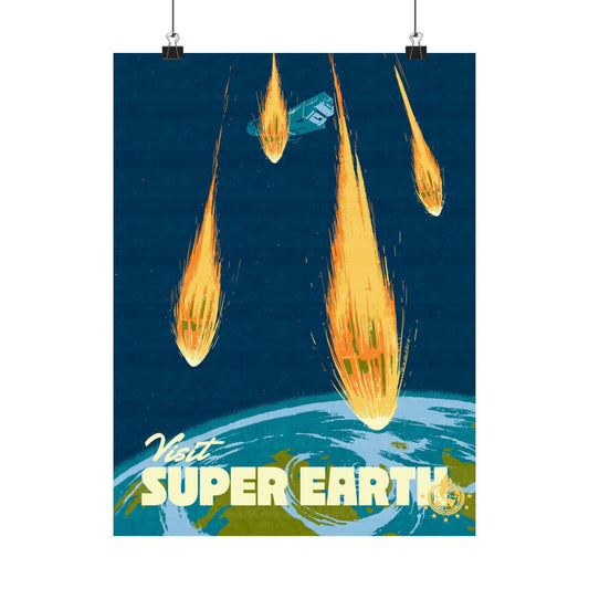 Visit Super Earth Travel Poster