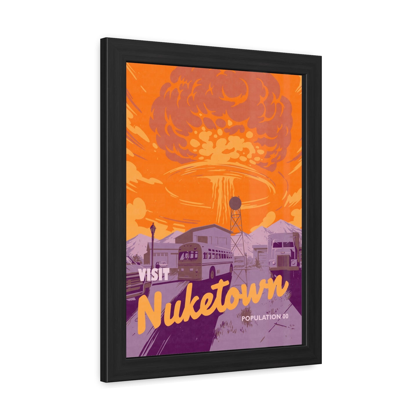 Visit Nuketown Travel Poster (Framed)