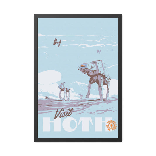 Visit Hoth Travel Poster (Framed)