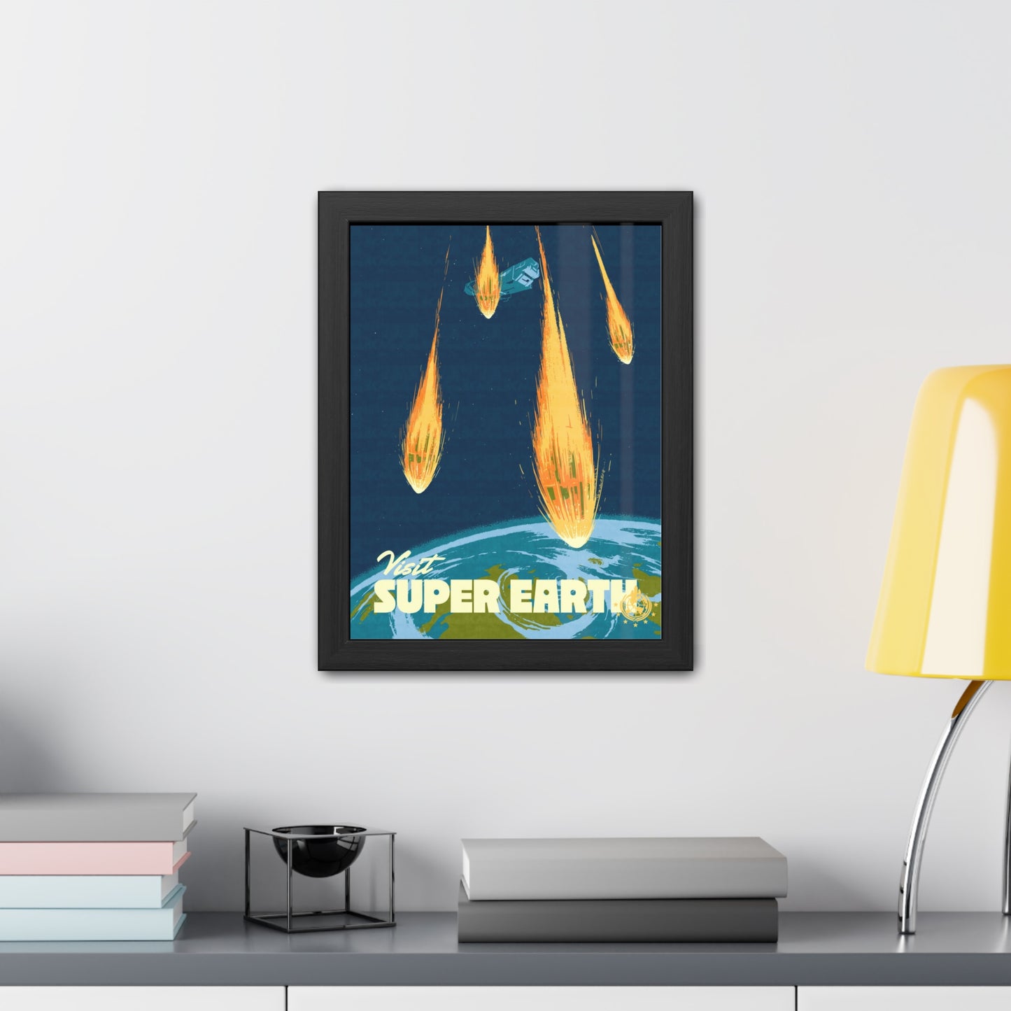 Visit Super Earth Travel Poster (Framed)