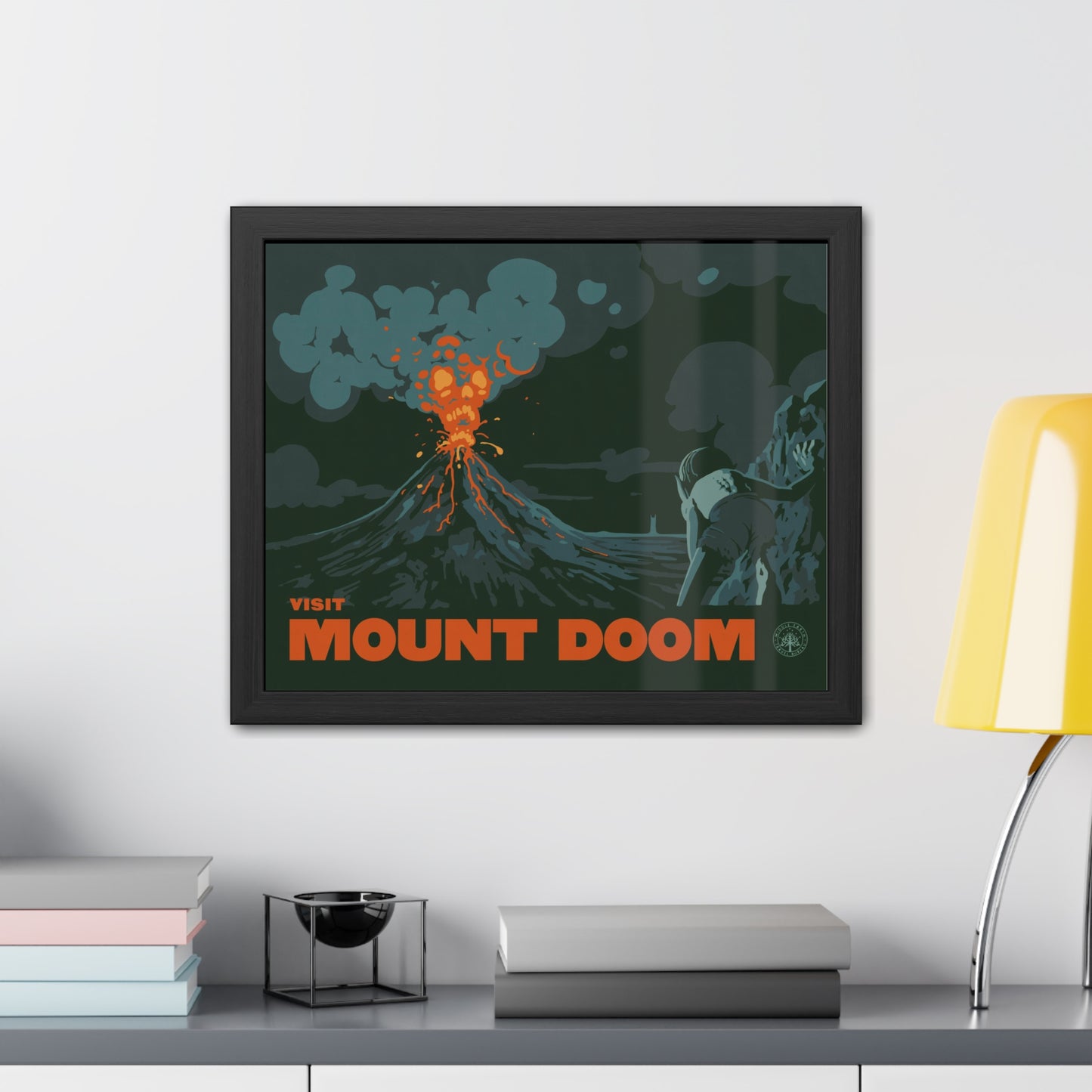 Visit Mount Doom Travel Poster (Framed)