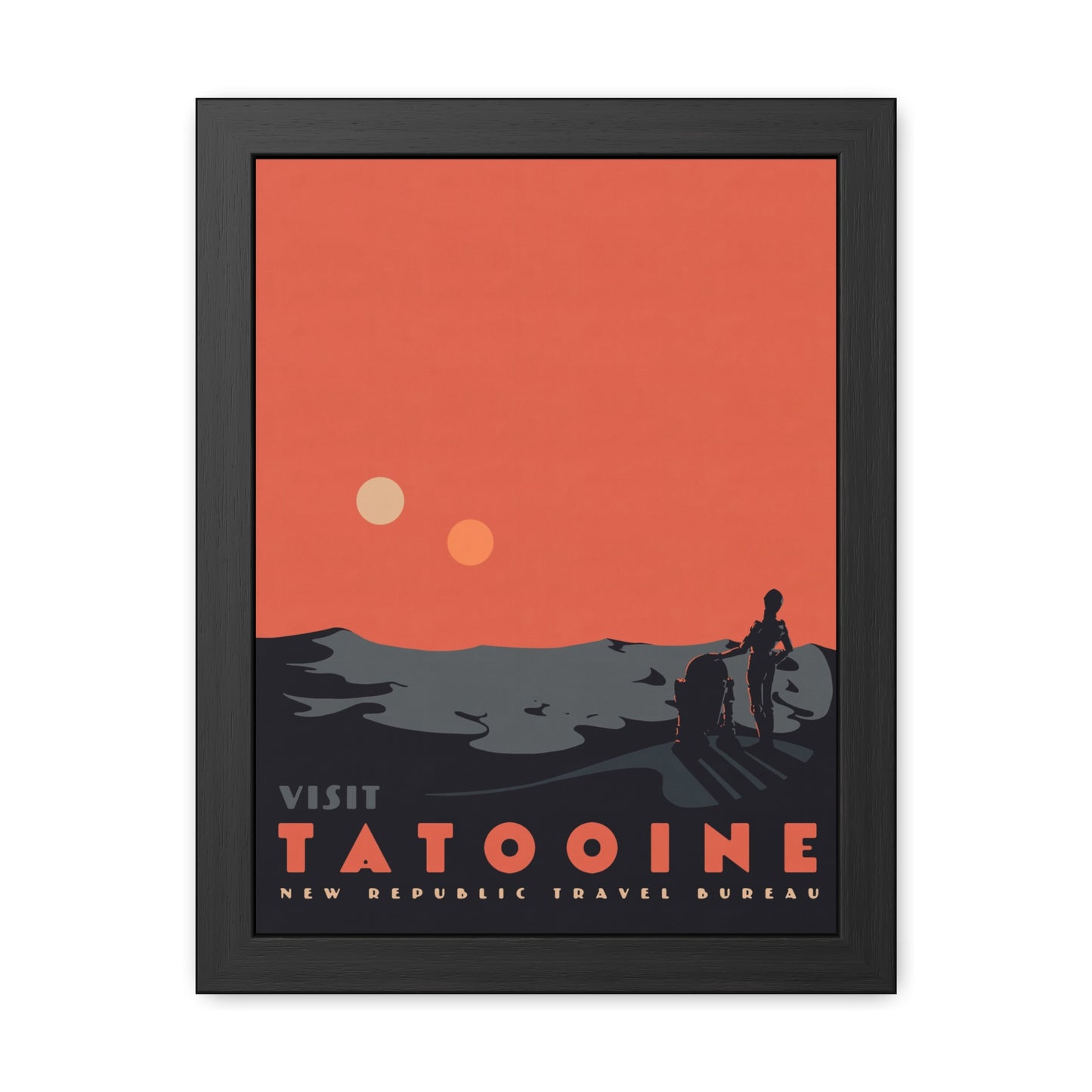 Visit Tatooine Travel Poster (Framed)
