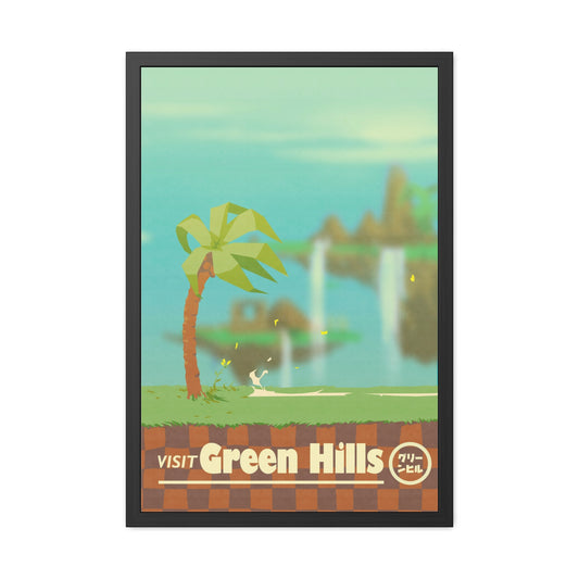 Visit Green Hills Travel Poster (Framed)