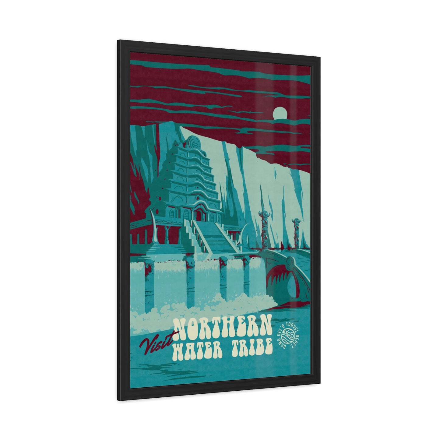 Visit Northern Water Tribe Travel Poster (Framed)