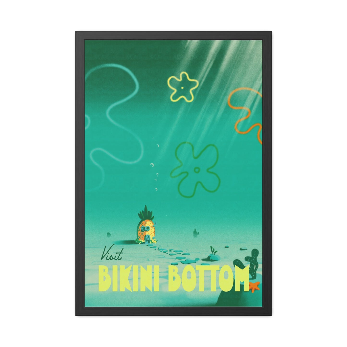 Visit Bikini Bottom Travel Poster (Framed)