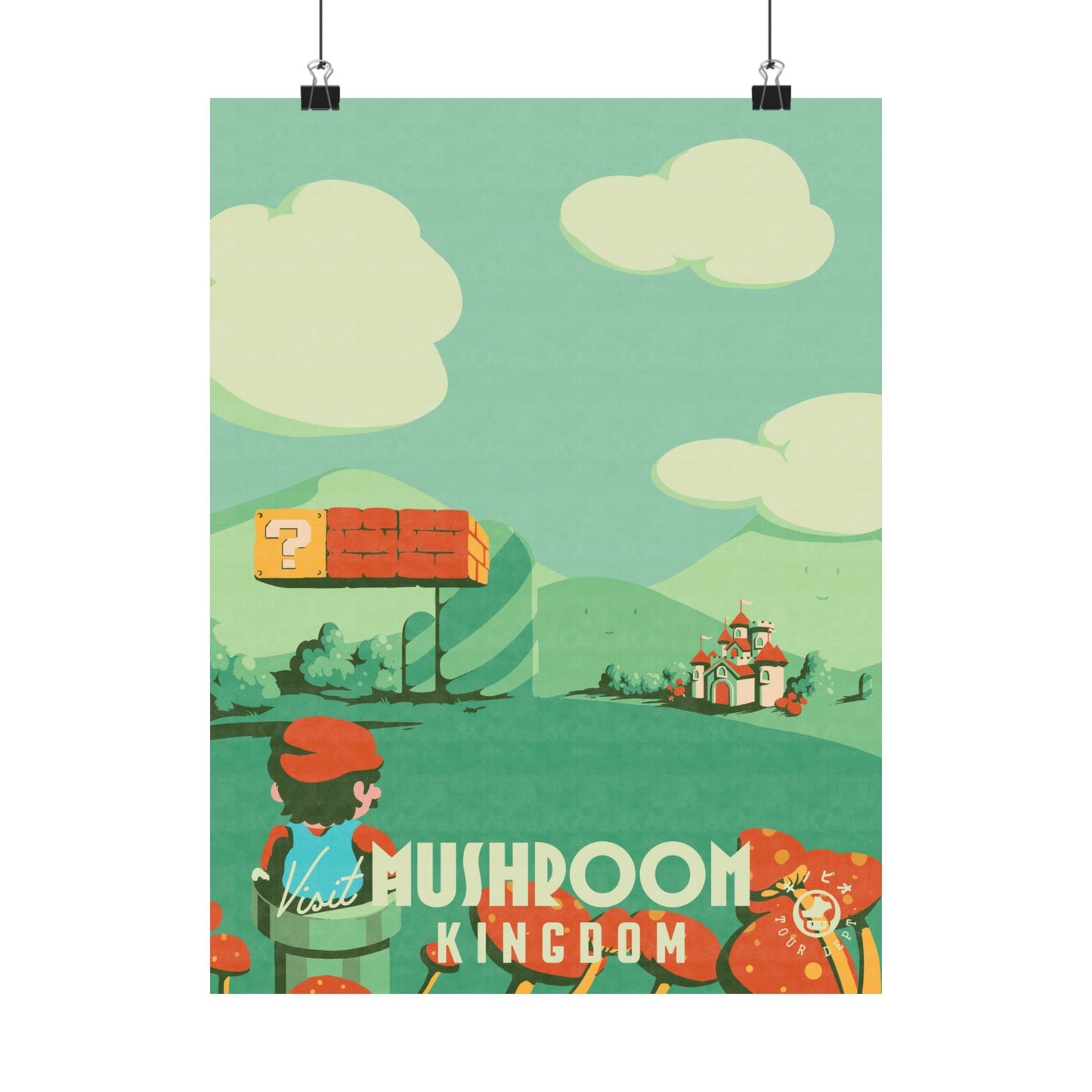 Visit Mushroom Kingdom Travel Poster