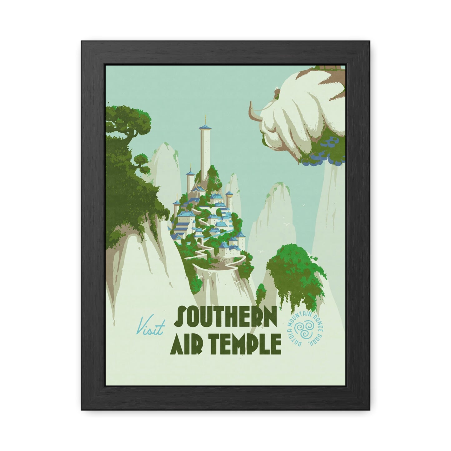 Visit Southern Air Temple Travel Poster (Framed)