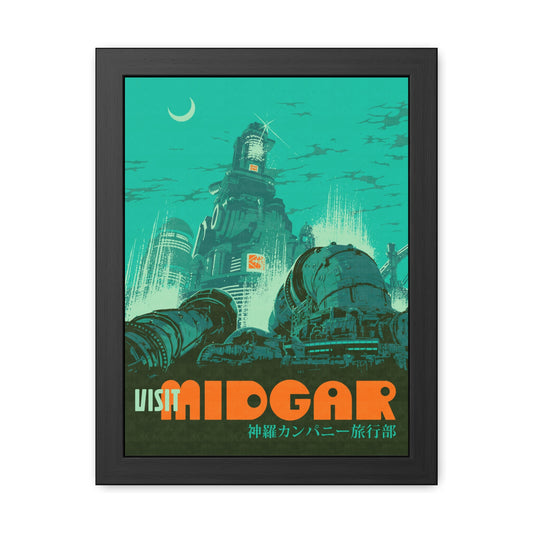 Visit Midgar Travel Poster (Framed)