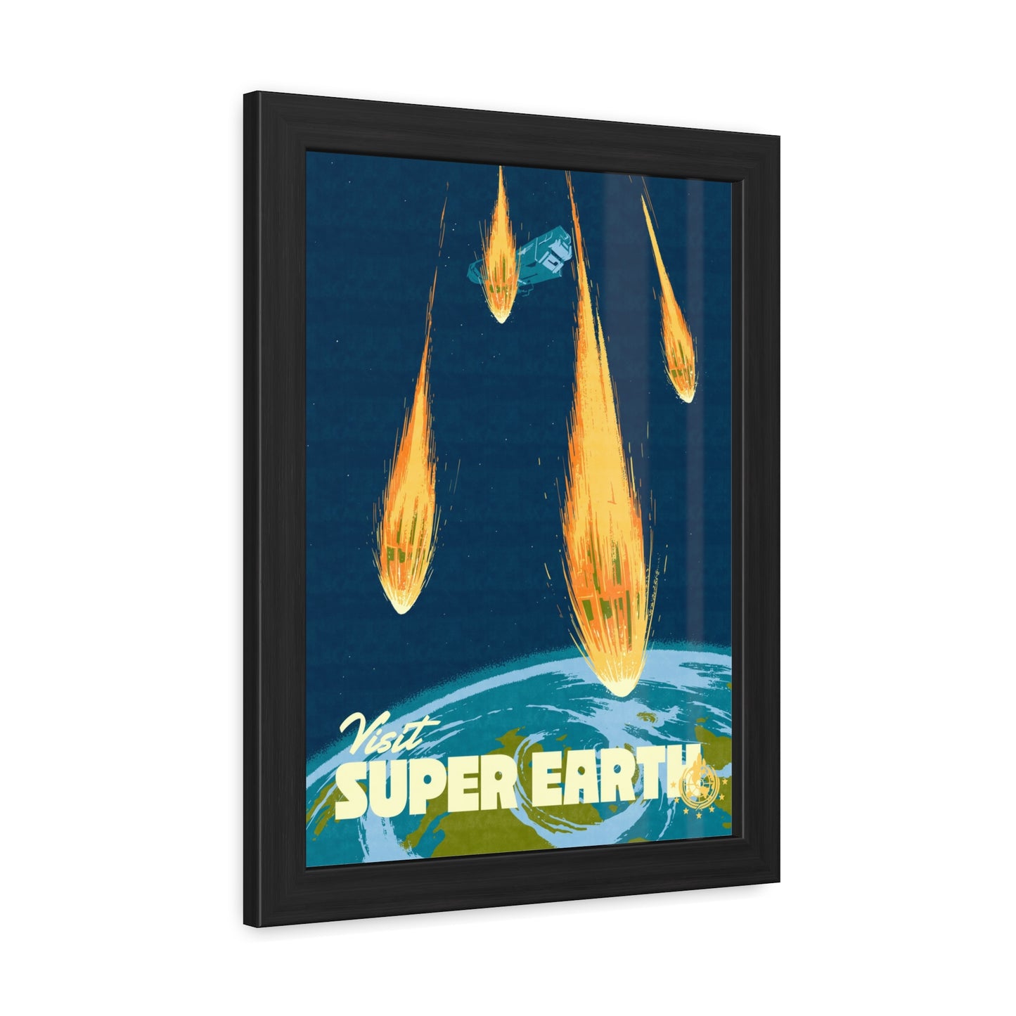Visit Super Earth Travel Poster (Framed)