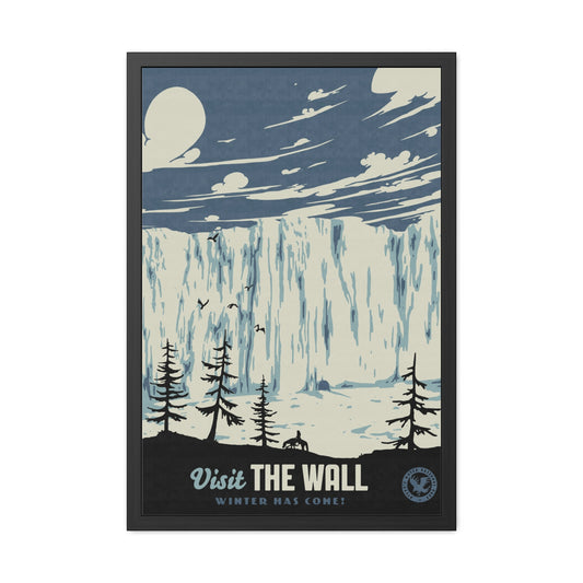 Visit The Wall Travel Poster (Framed)