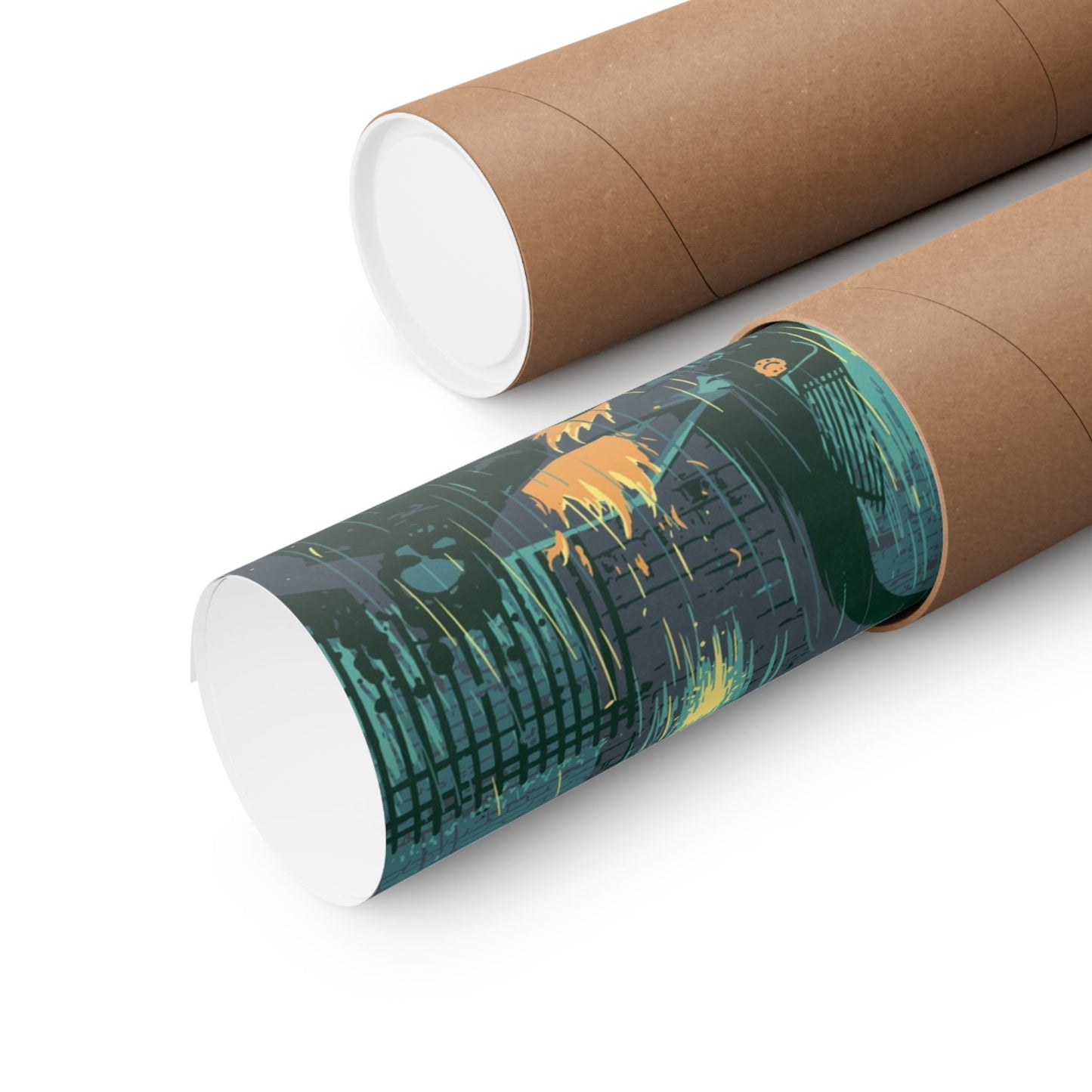 Retro Zombie City Travel Poster