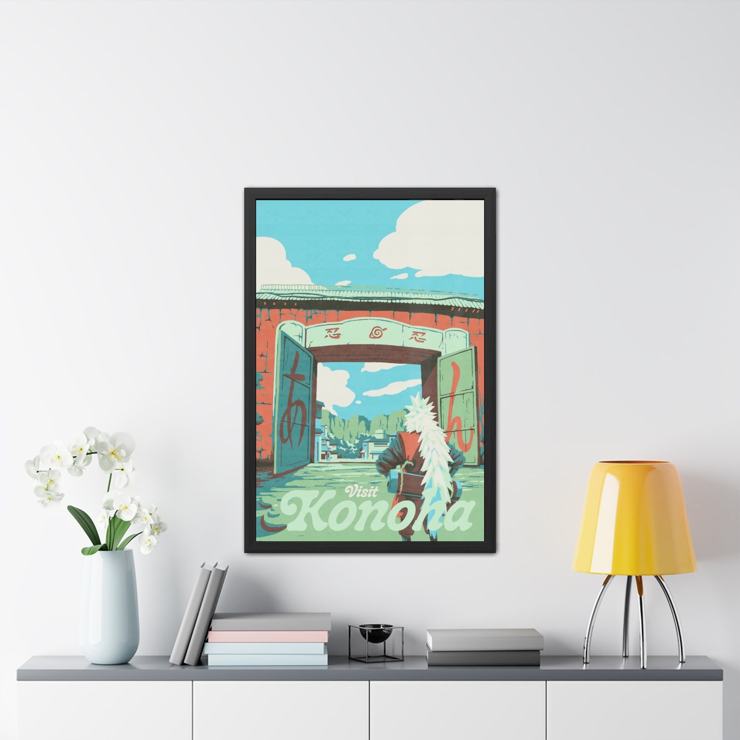 Visit Konoha Travel Poster (Framed)