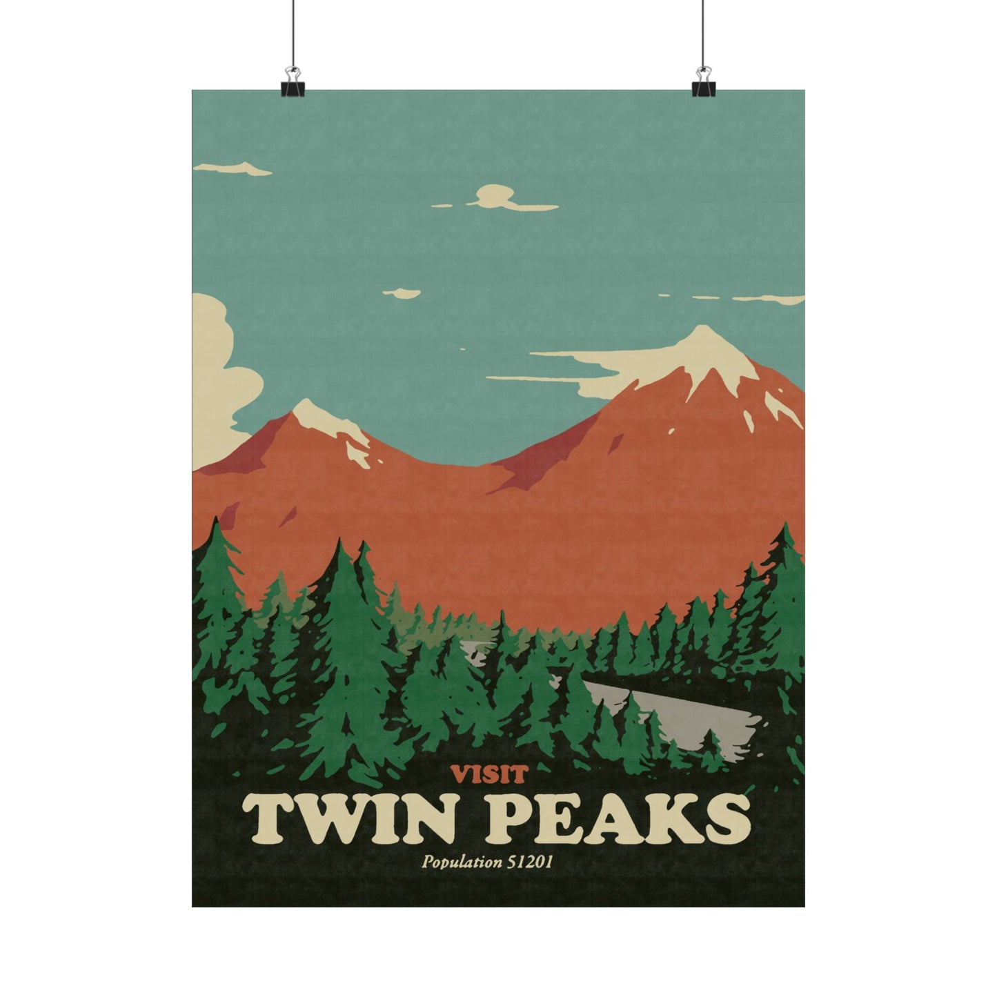 Visit Peaks Travel Poster