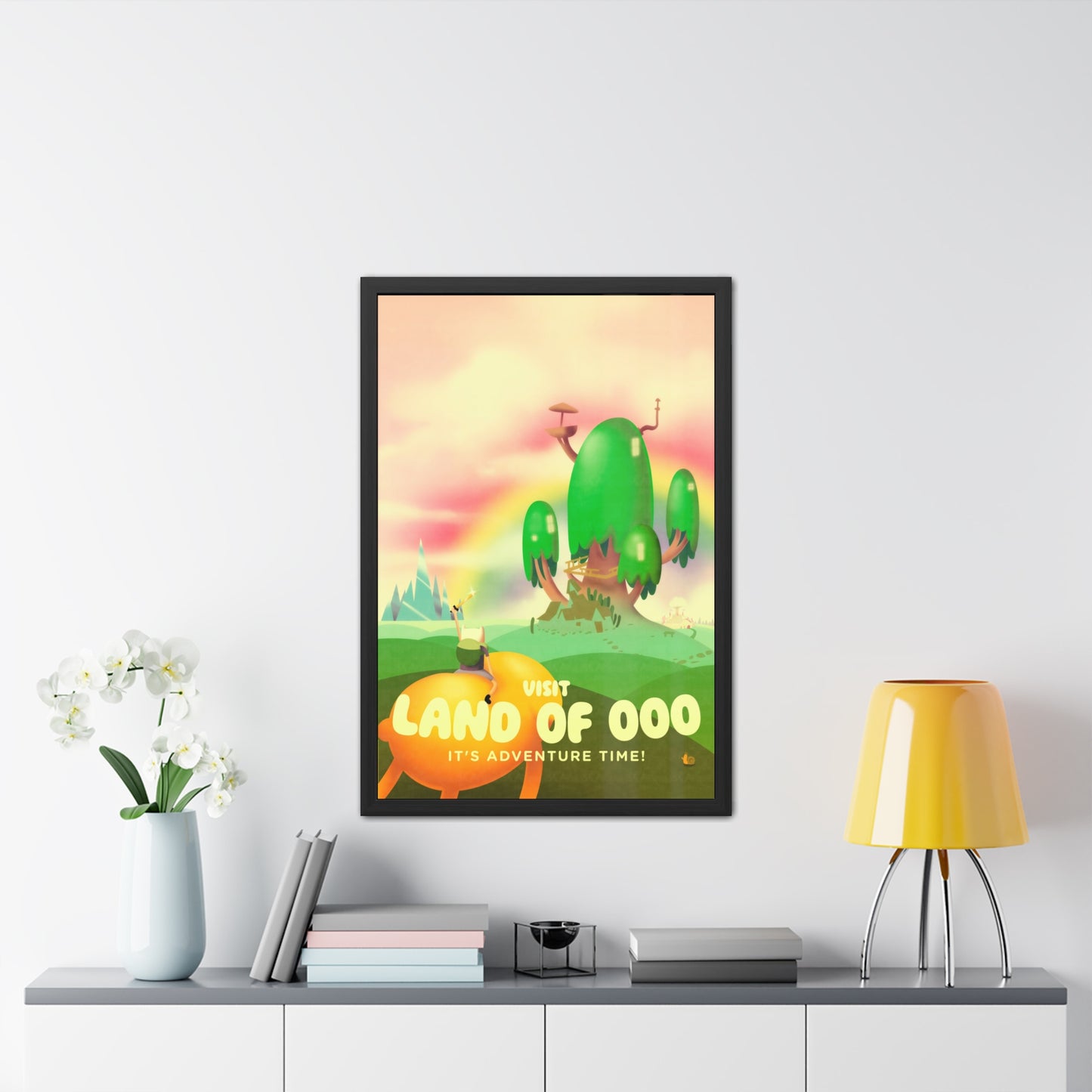 Visit The Land of Ooo Travel Poster (Framed)