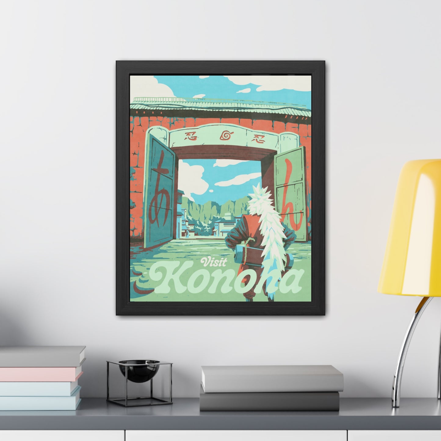 Visit Konoha Travel Poster (Framed)