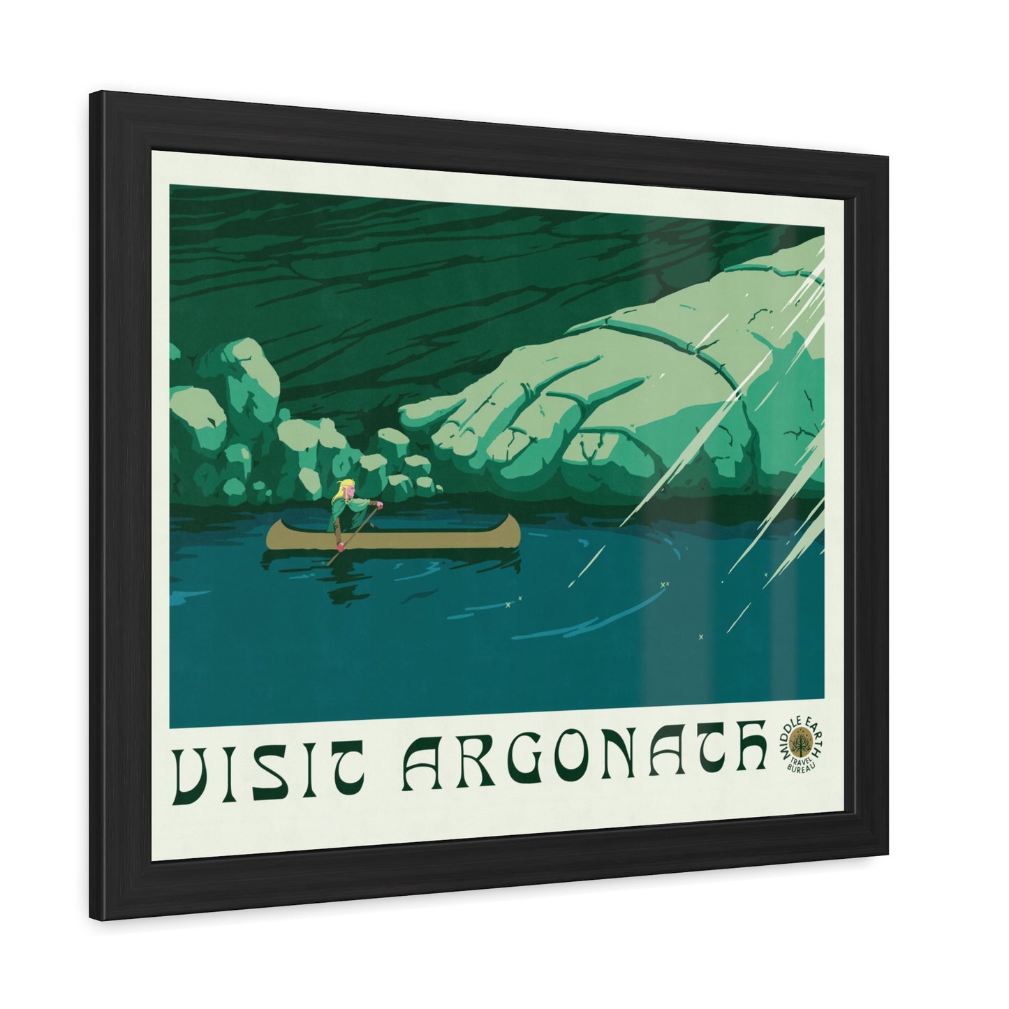 Visit Argonath Travel Poster (Framed)