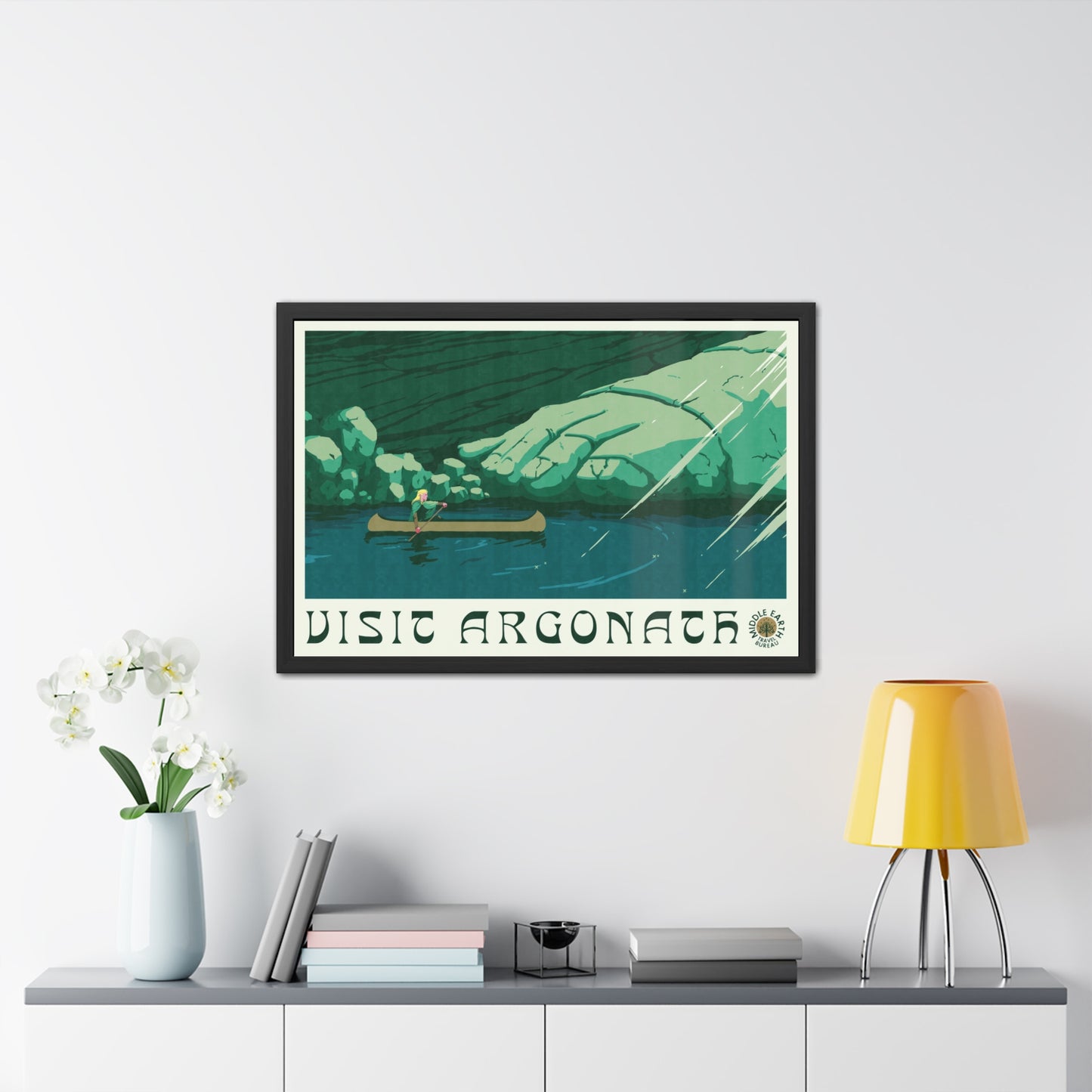 Visit Argonath Travel Poster (Framed)