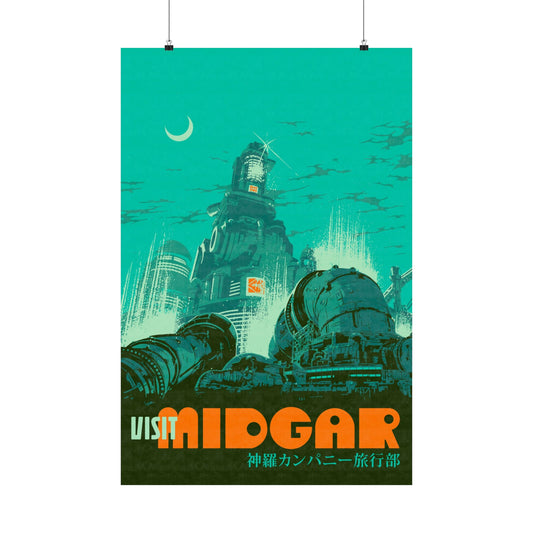 Visit Midgar Travel Poster