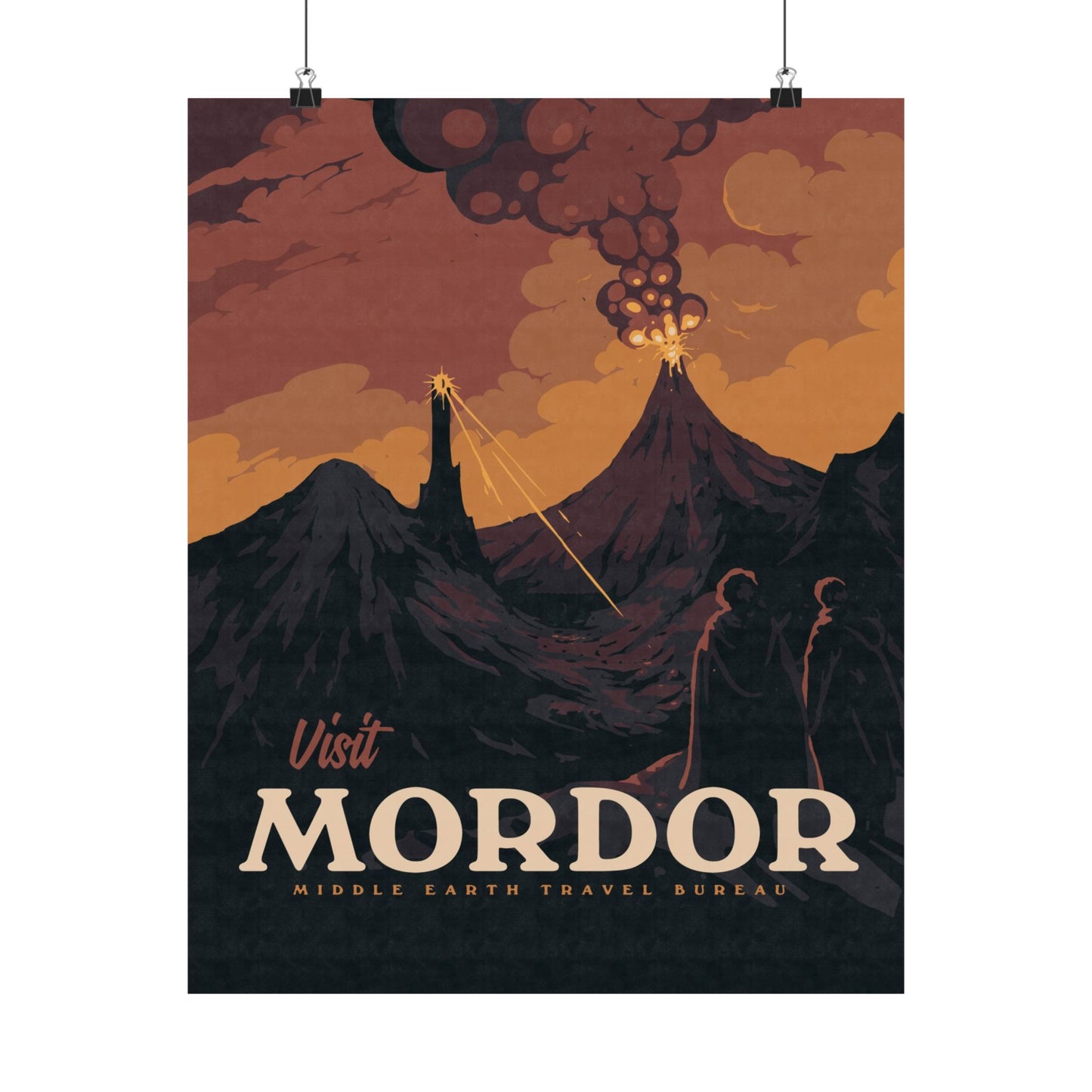 Visit Mordor Travel Poster
