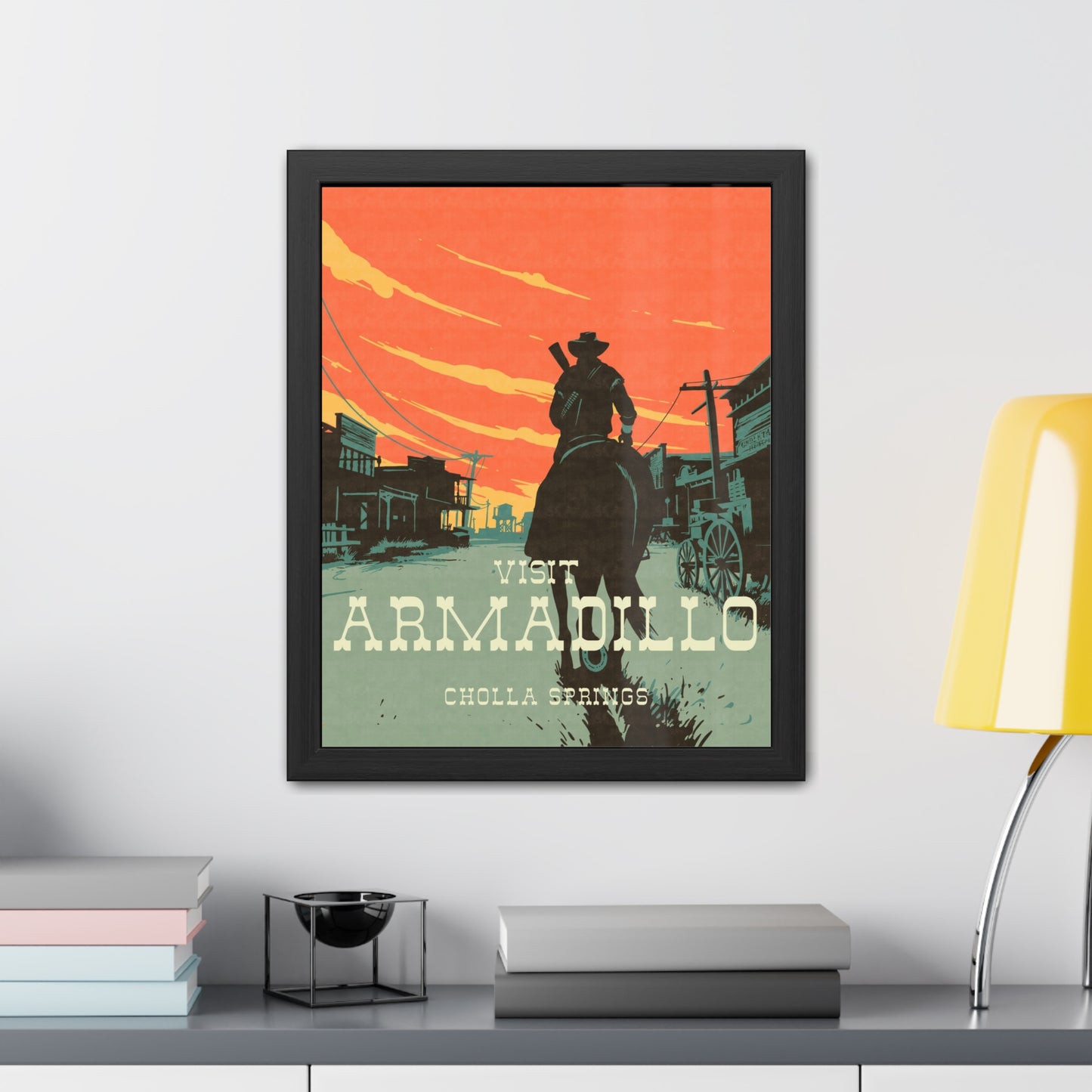 Visit Armadillo Travel Poster (Framed)