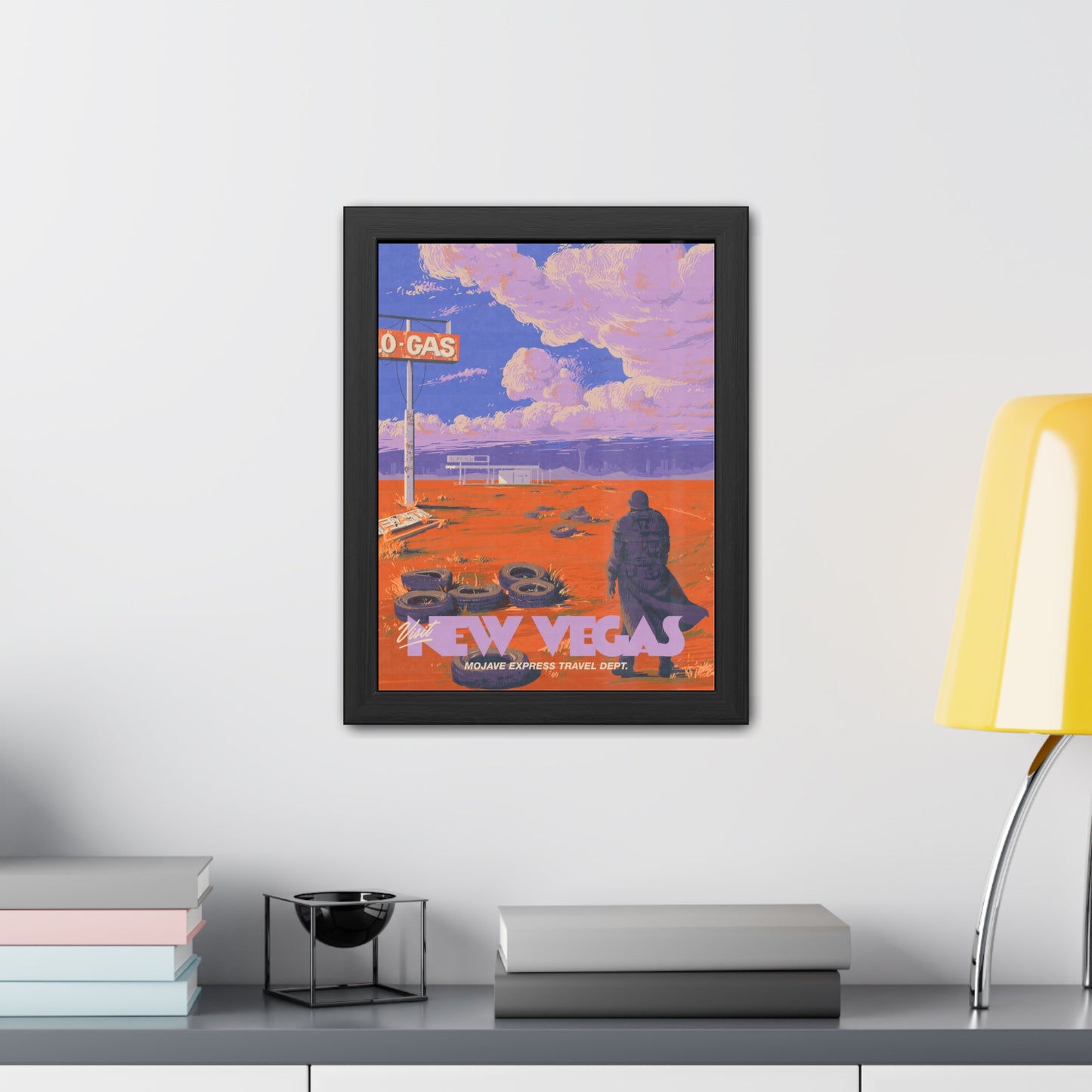 Visit New Vegas Travel Poster (Framed)