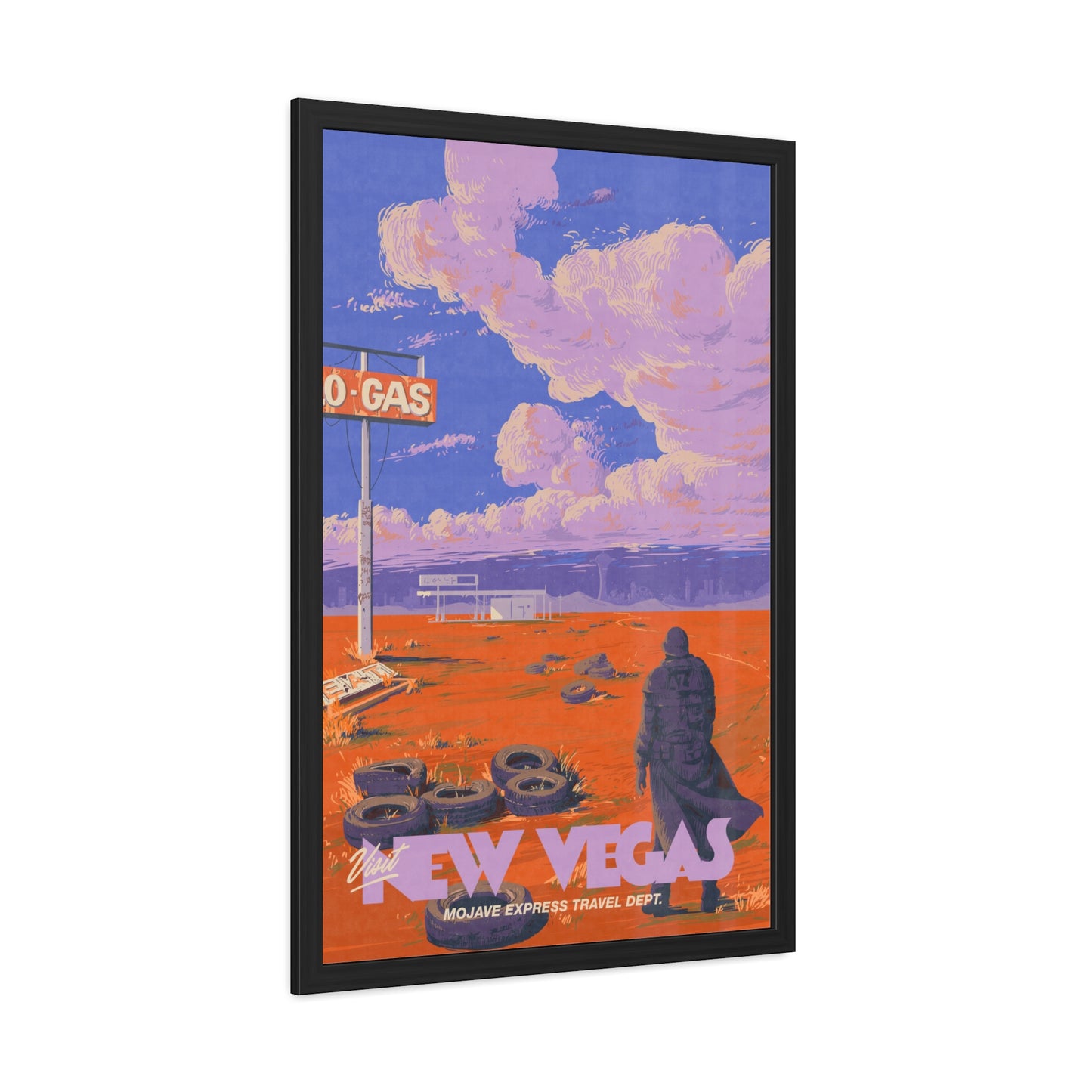 Visit New Vegas Travel Poster (Framed)