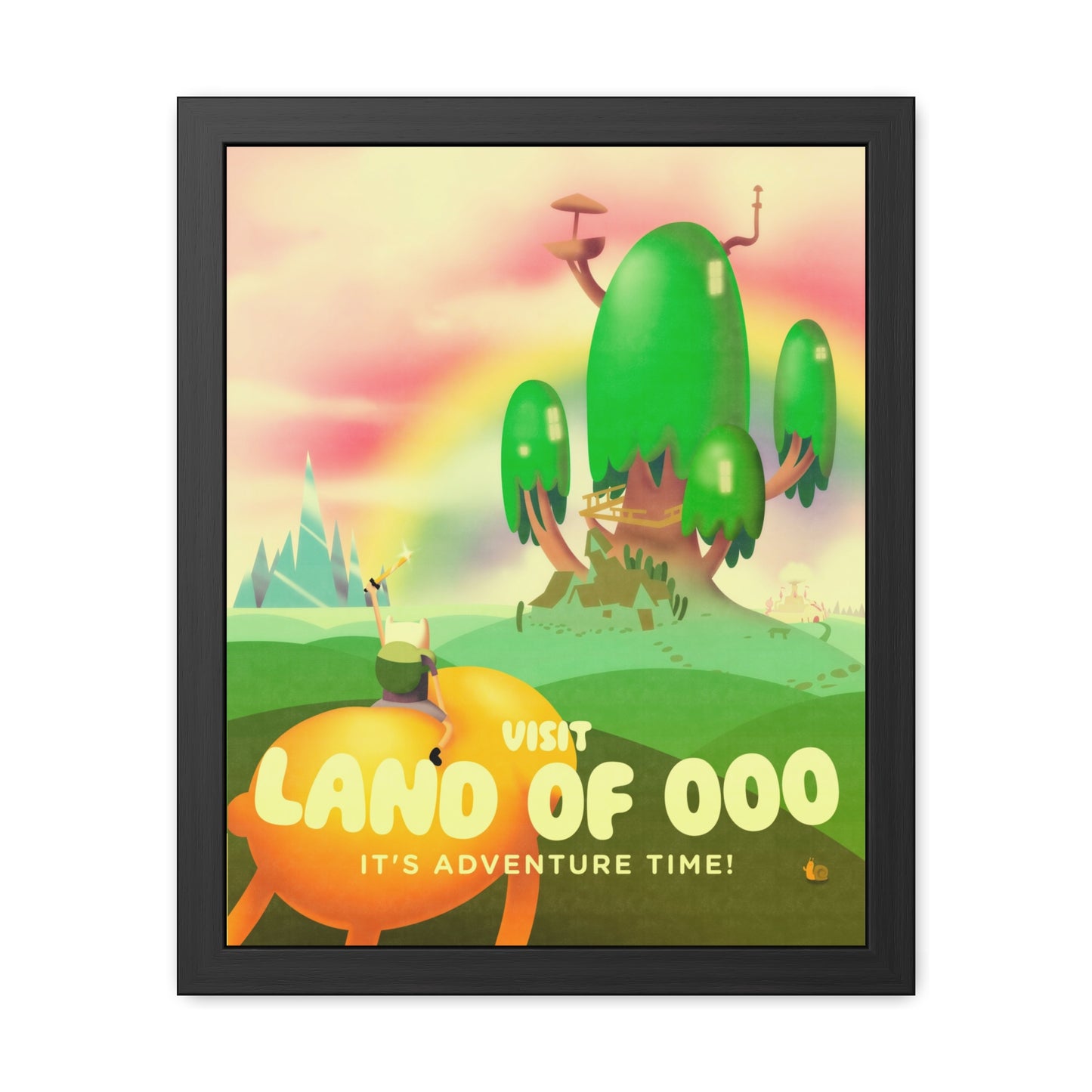 Visit The Land of Ooo Travel Poster (Framed)