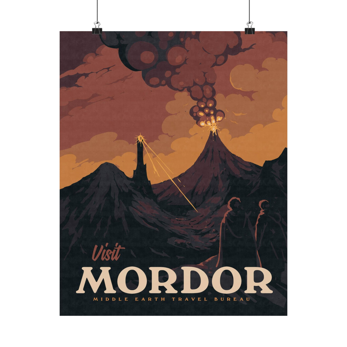 Visit Mordor Travel Poster