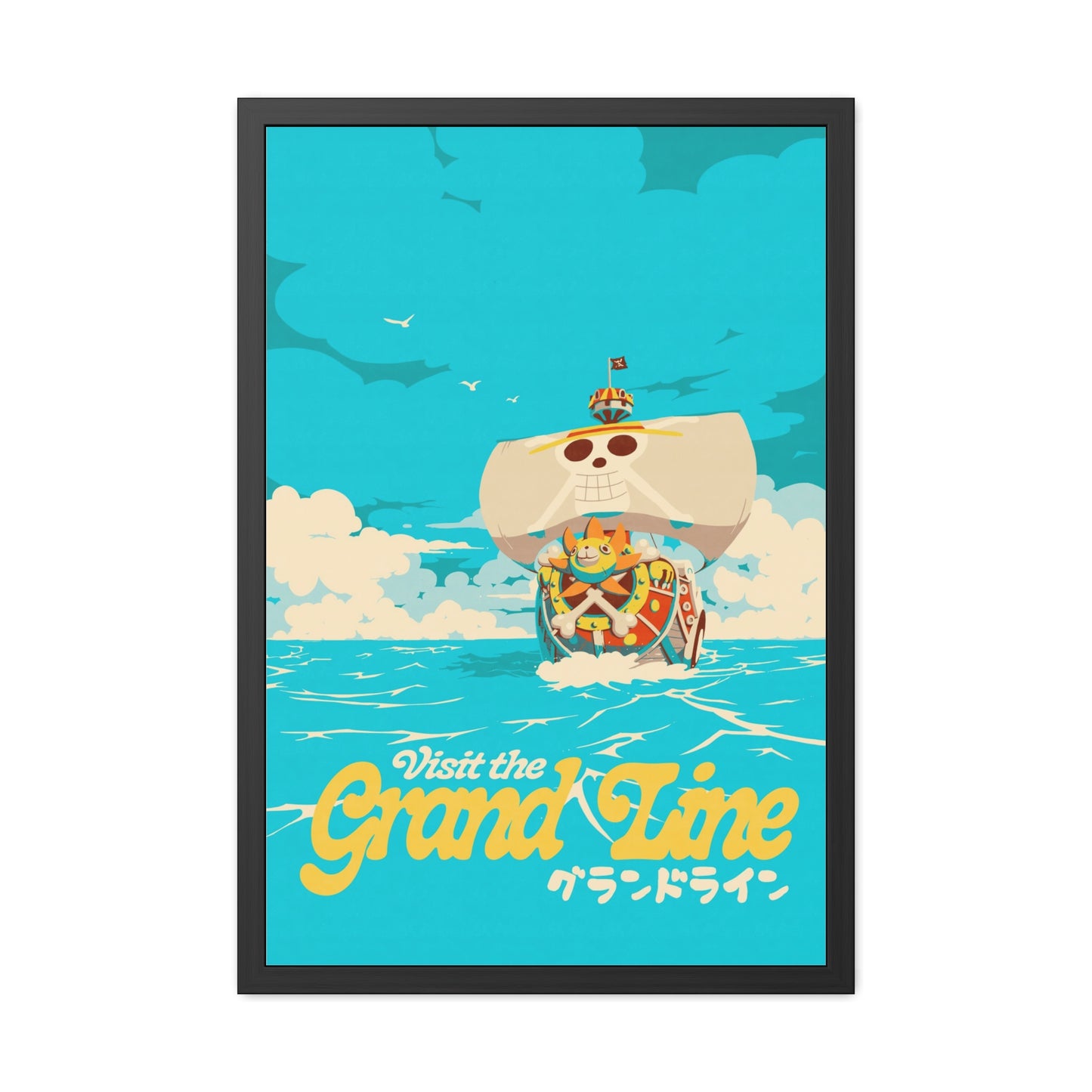 Visit The Grand Line Travel Poster (Framed)