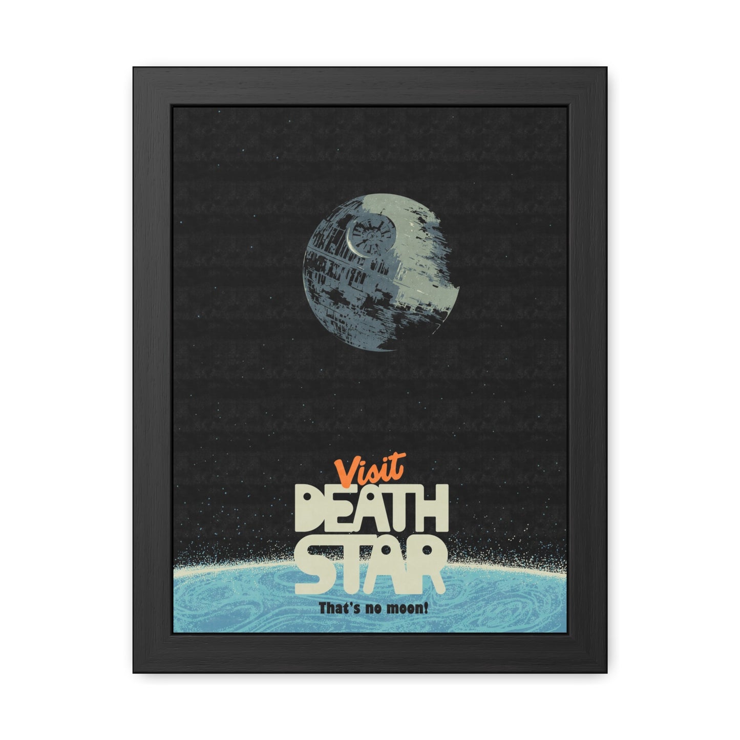 Visit Death Star Travel Poster (Framed)