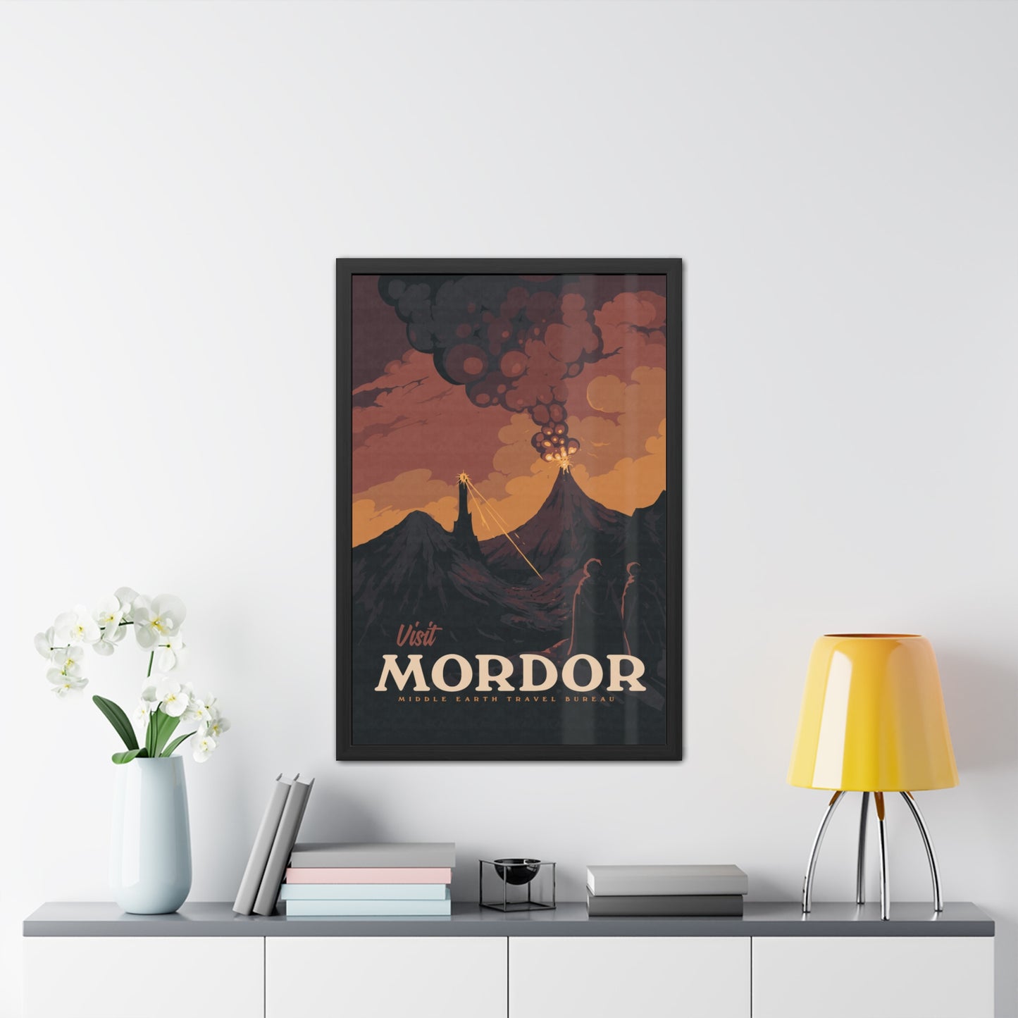 Visit Mordor Travel Poster (Framed)