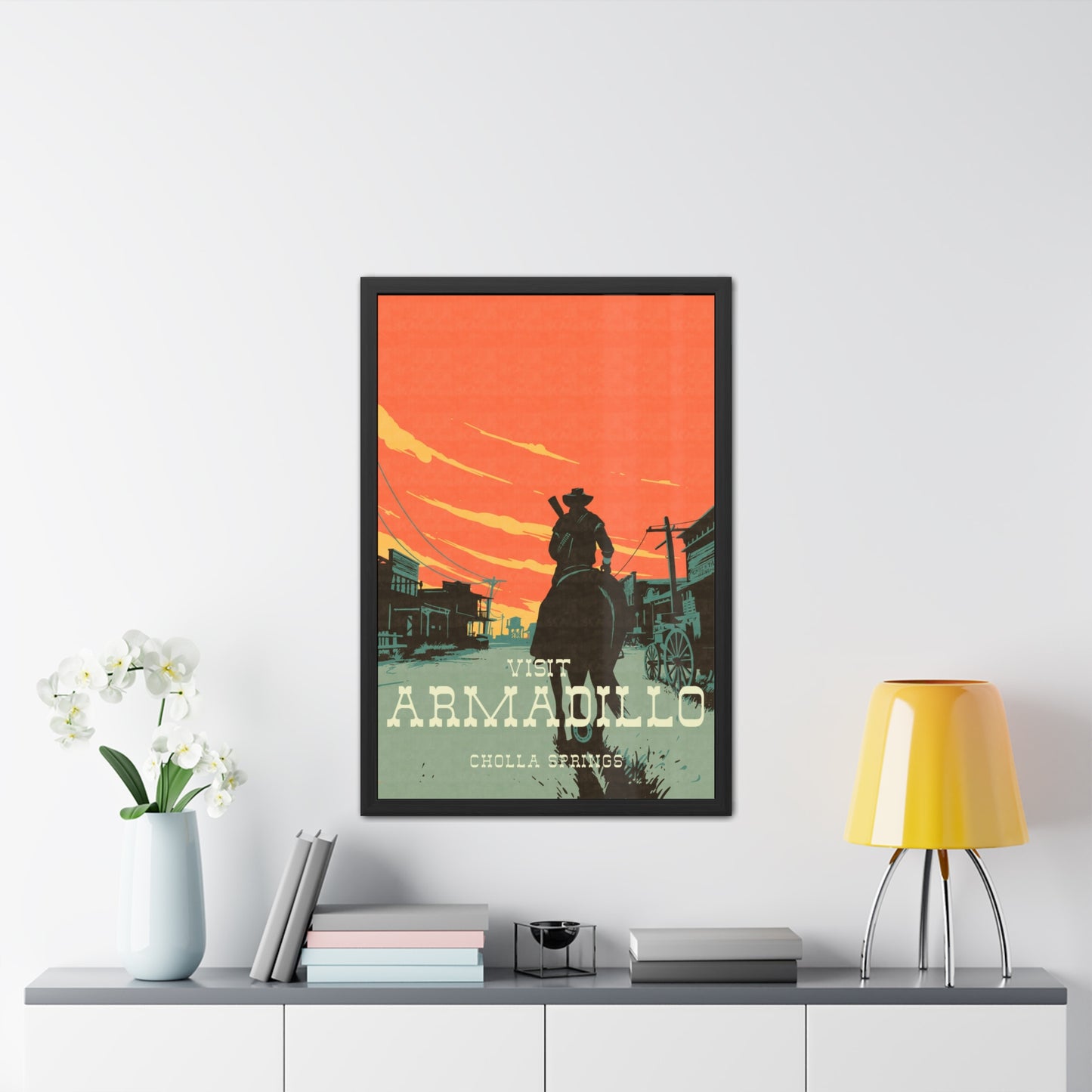 Visit Armadillo Travel Poster (Framed)