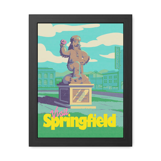 Visit Springfield Travel Poster (Framed)