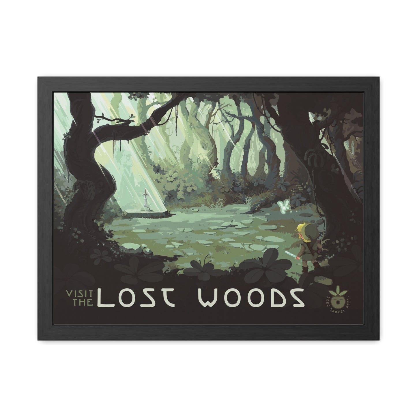 Visit Lost Woods Travel Poster (Framed)