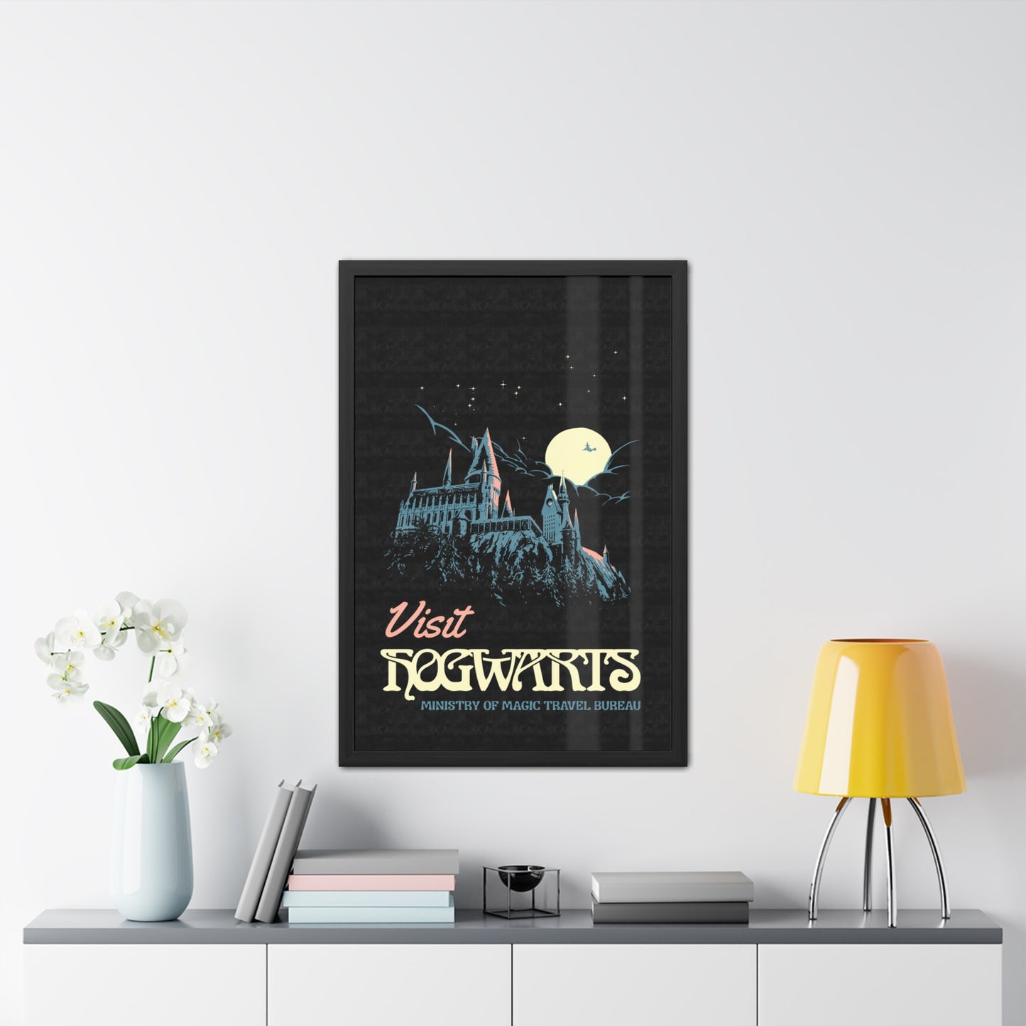 Visit Hogwarts Travel Poster (Framed)