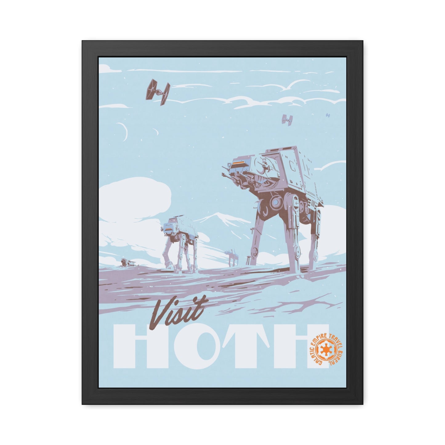 Visit Hoth Travel Poster (Framed)
