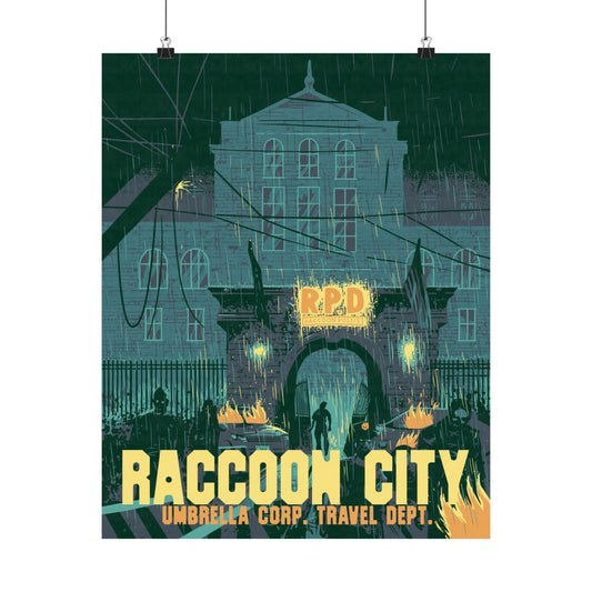 Retro Zombie City Travel Poster
