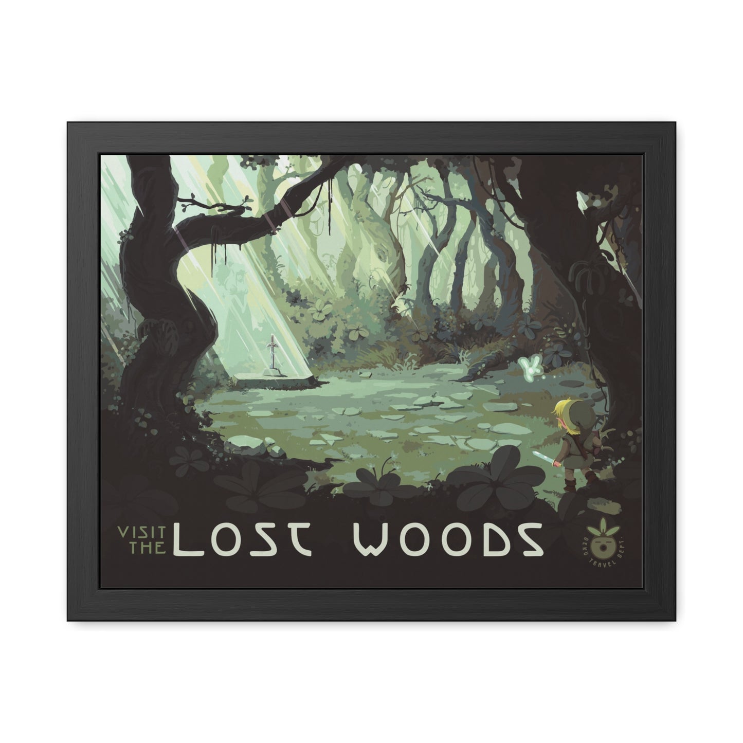 Visit Lost Woods Travel Poster (Framed)