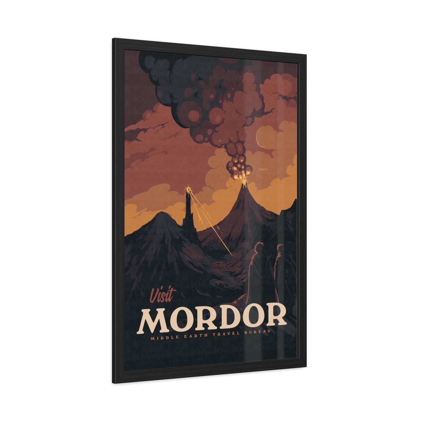 Visit Mordor Travel Poster (Framed)