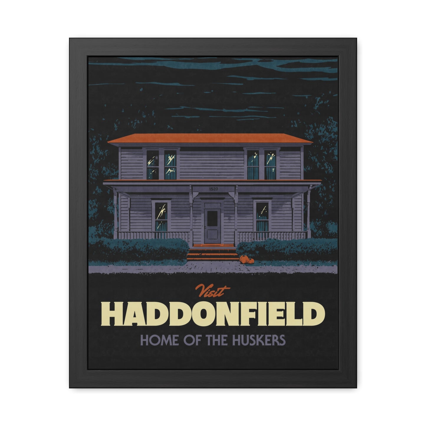 Visit Haddonfield Travel Poster (Framed)