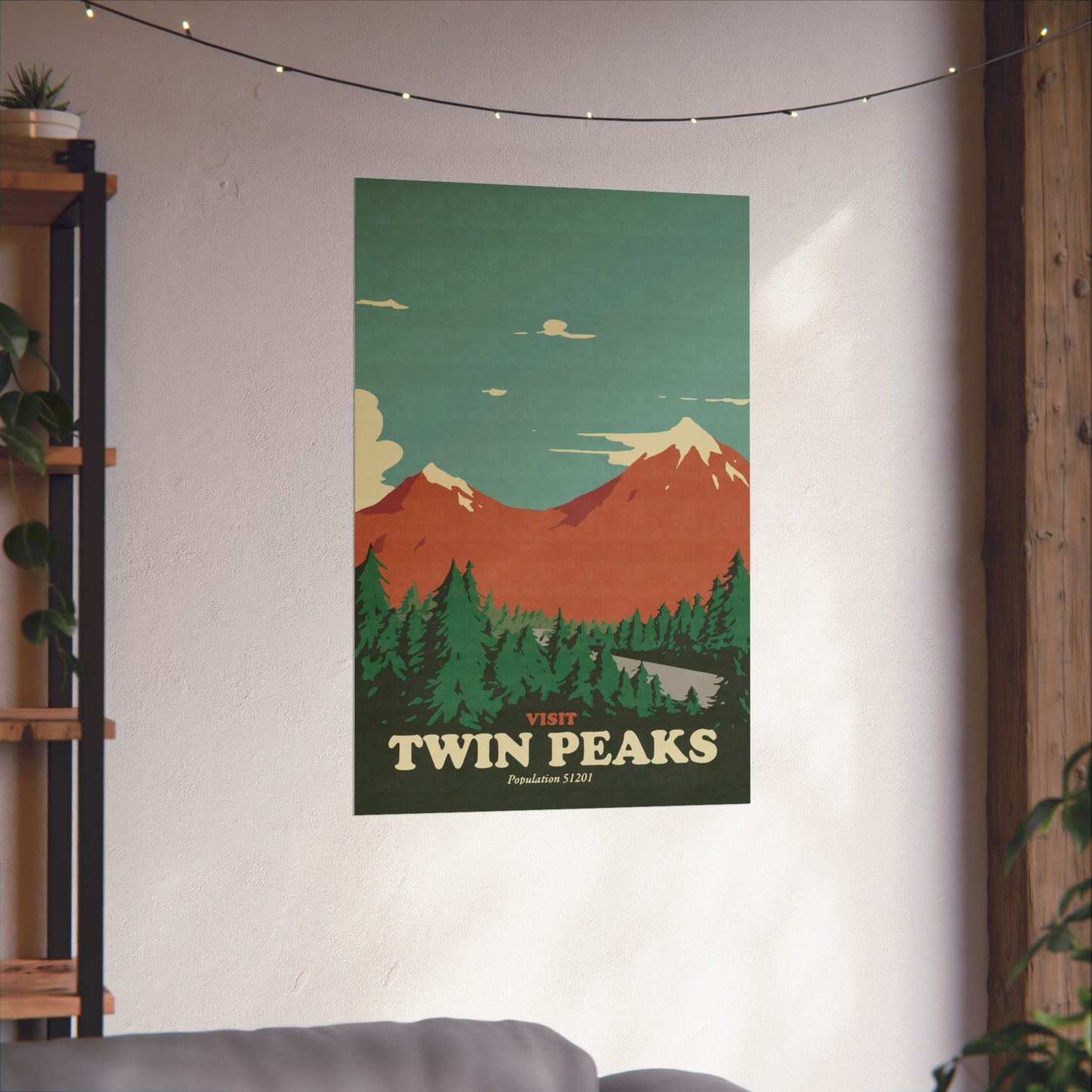 Visit Peaks Travel Poster
