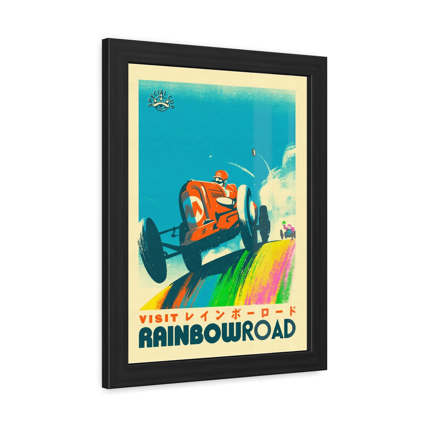 Visit Rainbow Road Travel Poster (Framed)
