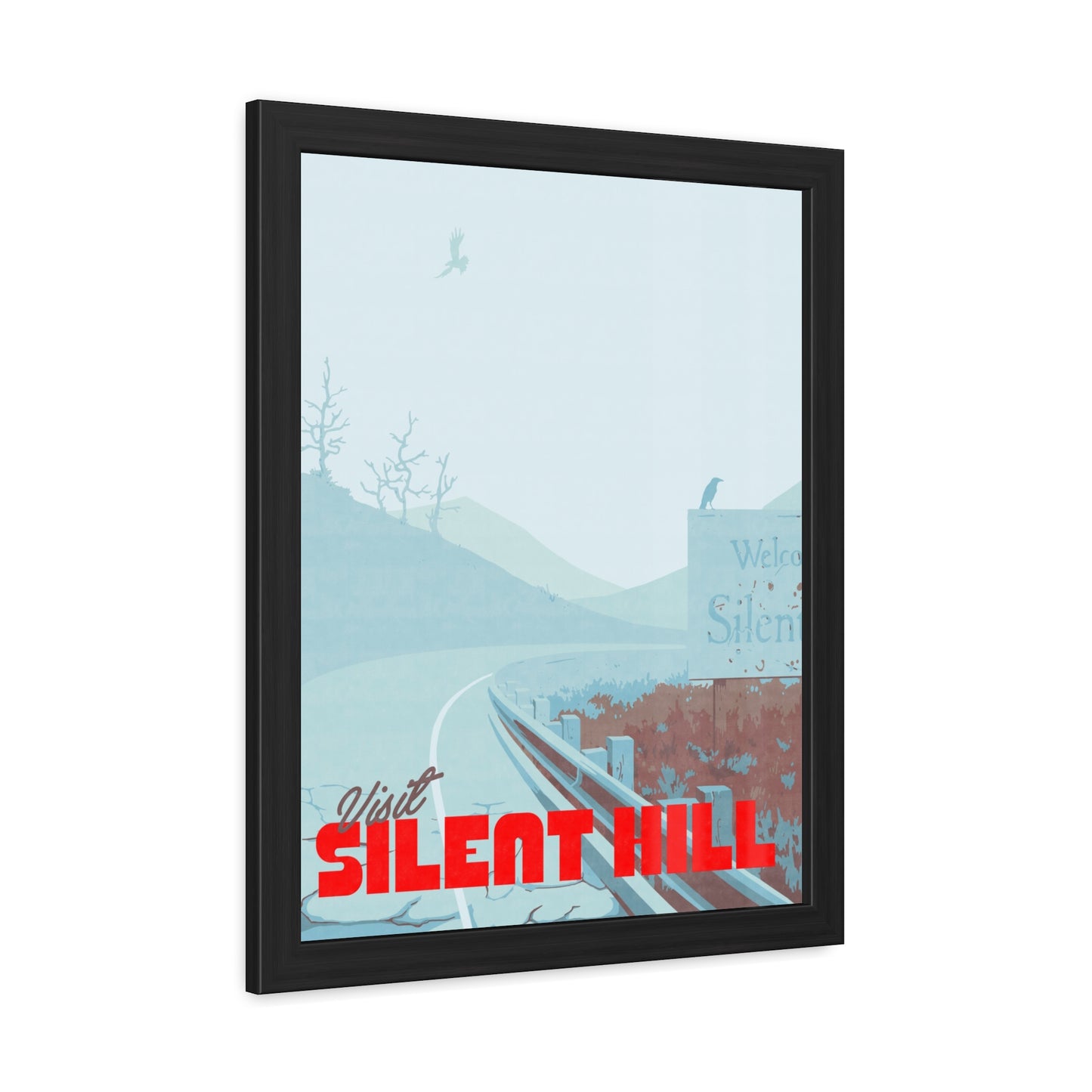 Visit Silent Hill Travel Poster (Framed)