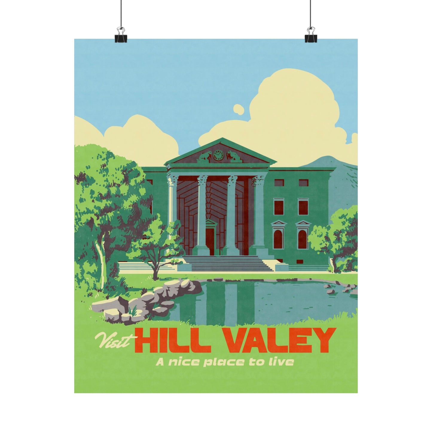 Visit Hill Valley Future Travel Poster