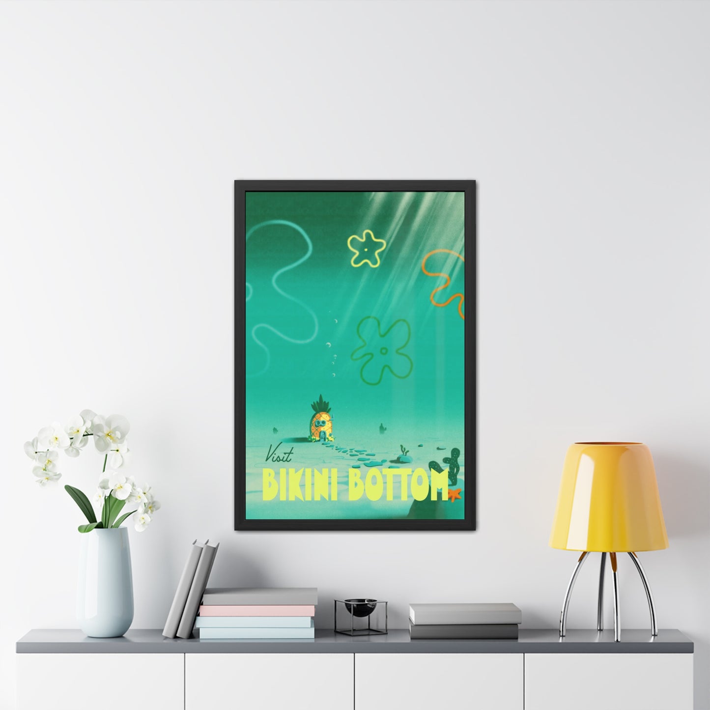 Visit Bikini Bottom Travel Poster (Framed)