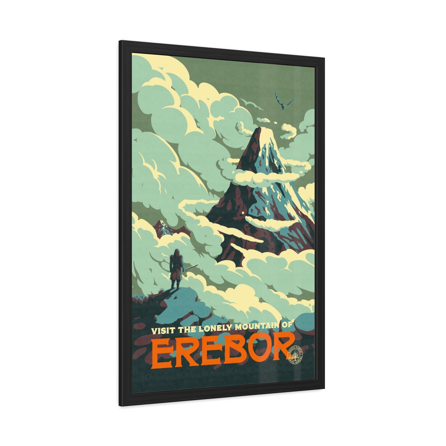 Visit Erebor Travel Poster (Framed)